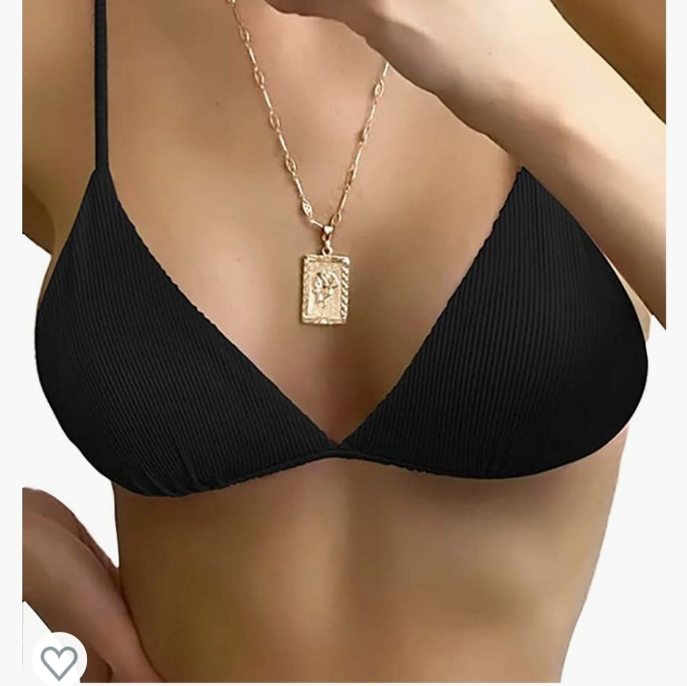 Black bikini top NWT